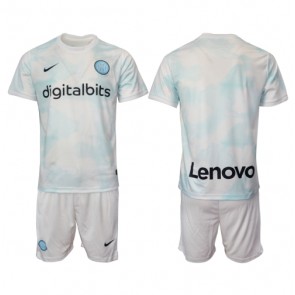 Inter Milan kläder Barn 2022-23 Bortatröja Kortärmad (+ korta byxor)